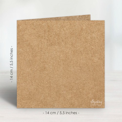 Bazy Kartek, 14 x 14 cm - KRAFT, 10 szt.