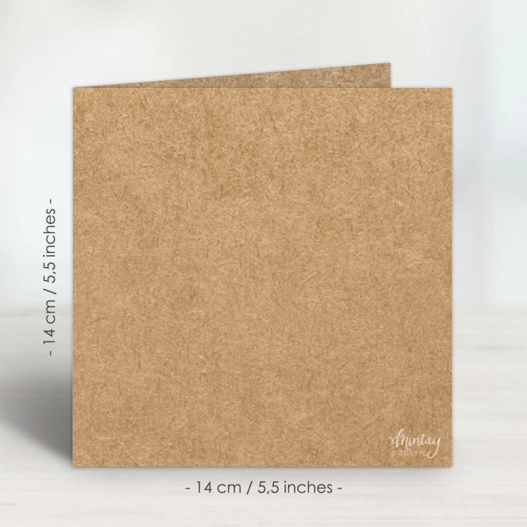 Bazy Kartek, 14 x 14 cm - KRAFT, 10 szt.