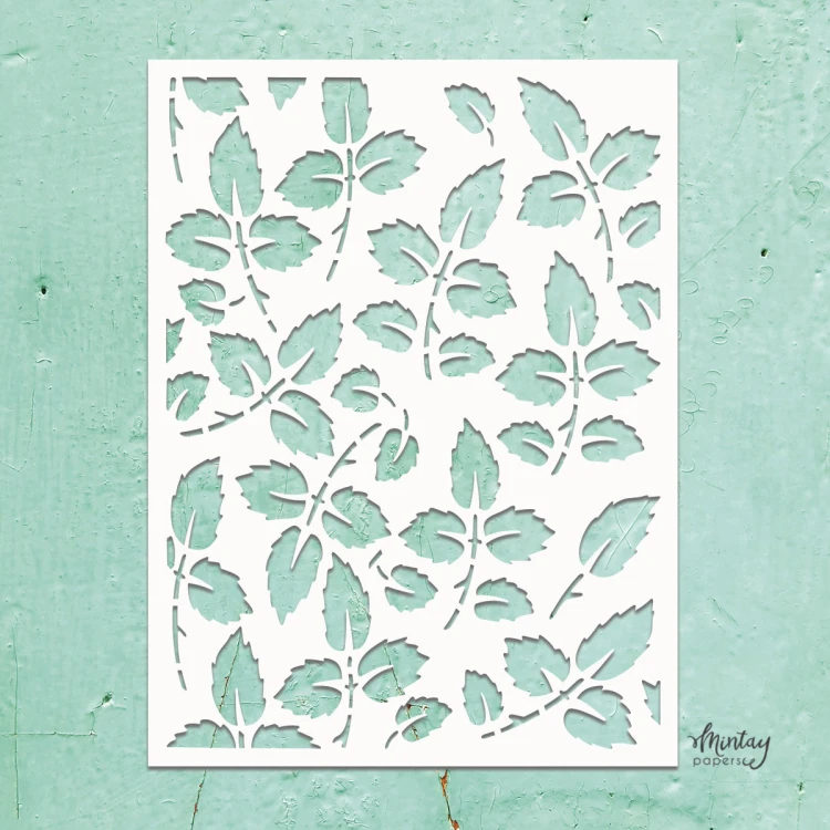 Mintay Kreativa - Szablon - Rose Leaves
