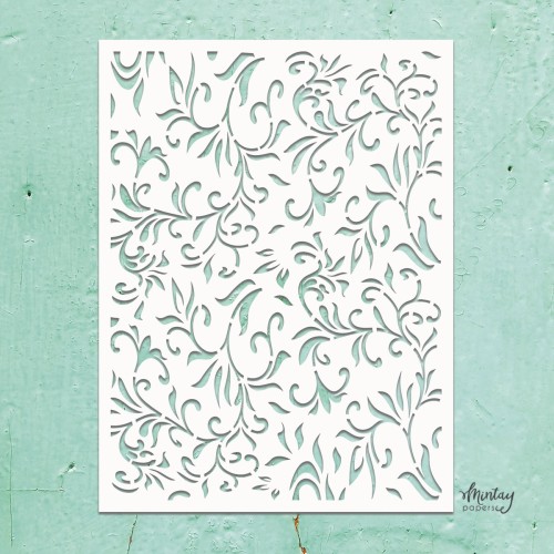 Mintay Kreativa - Szablon - Floral Swirls