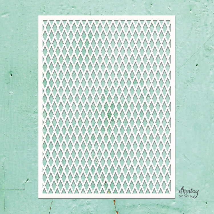 Mintay Kreativa - Szablon - Diamond Pattern