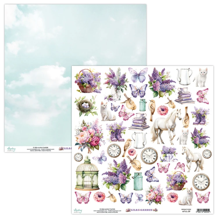 Arkusz Elementów 30,5 x 30,5 cm - Lilac Garden