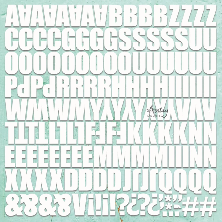 Mintay Chippies - Dekor - Monograms 2