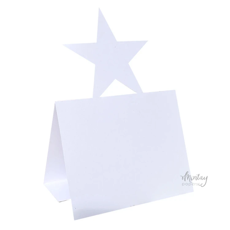 Mintay Basic - Baza Kartki Gwiazda - BIAŁA, 5 szt.