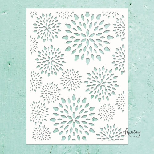Mintay Kreativa - Szablon  - Aster Flowers