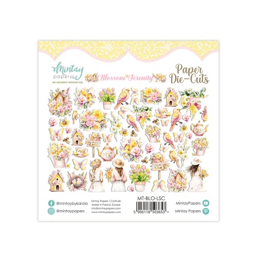 Papierowe Elementy - Blossom Serenity, 60 szt.