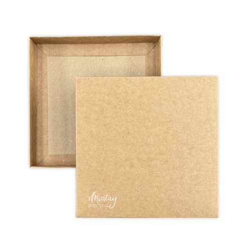 Mintay Basic - Pudełko 16 cm x 16 cm x 3 cm - KRAFT, 3 szt.