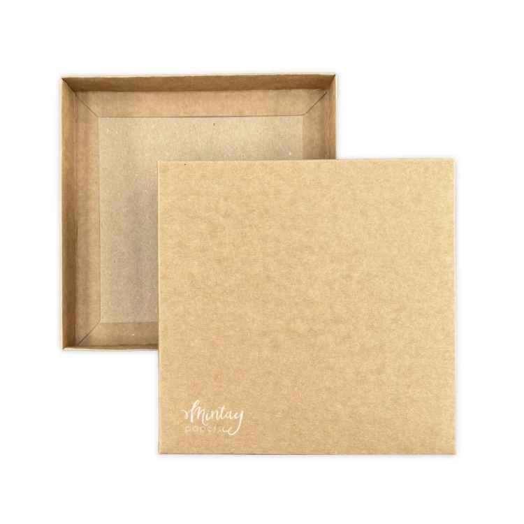 Mintay Basic - Pudełko 16 cm x 16 cm x 3 cm - KRAFT, 3 szt.