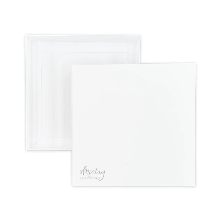 Mintay Basic - Pudełko 16 cm x 16 cm x 3 cm - BIAŁE, 3 szt.