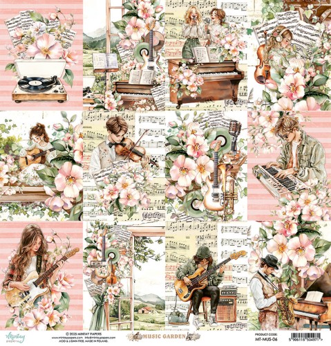 Papier 30,5 x 30,5 cm - Music Garden 06