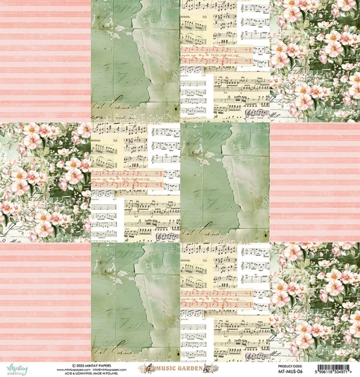 Papier 30,5 x 30,5 cm - Music Garden 06