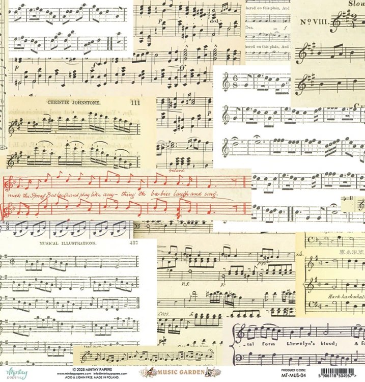 Papier 30,5 x 30,5 cm - Music Garden 04