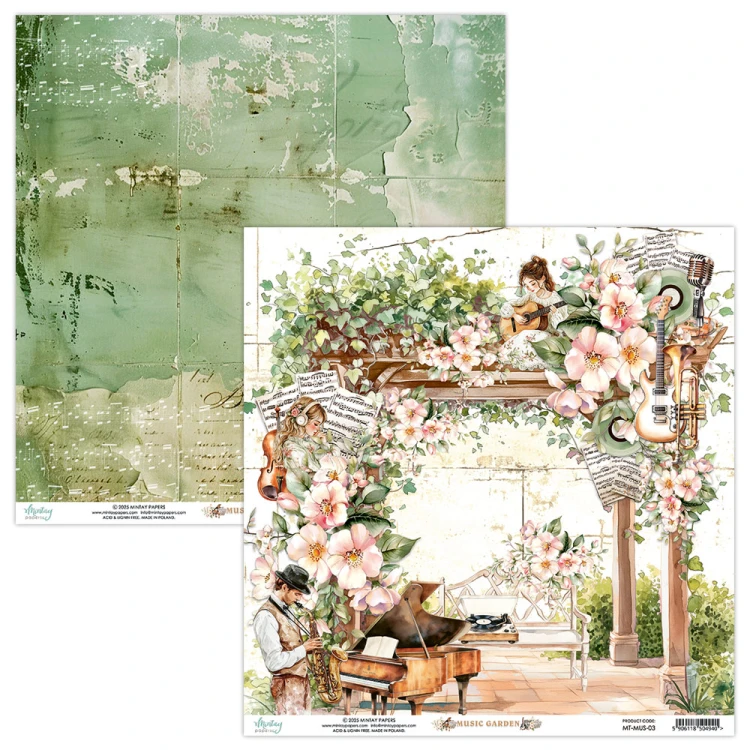 Papier 30,5 x 30,5 cm - Music Garden 03