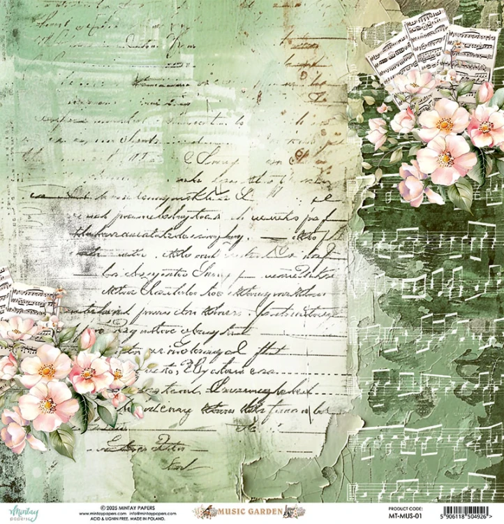 Papier 30,5 x 30,5 cm - Music Garden 01