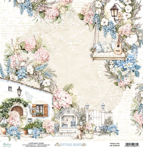 Papier 30,5 x 30,5 cm - Cottage Heart 01