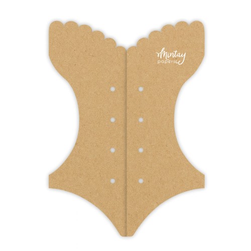 Mintay Basic - Baza Kartki Gorset - KRAFT, 5 pcs