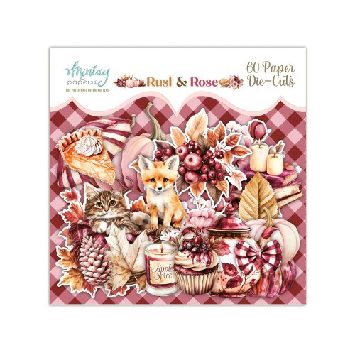 Papierowe Elementy - Rust & Rose, 60 szt.