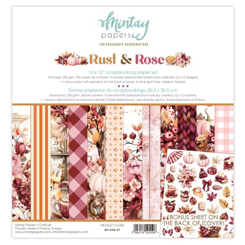 Zestaw 30,5 cm x 30,5 cm -  Rust & Rose