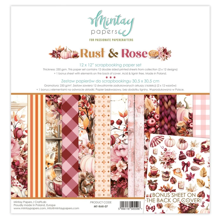Zestaw 30,5 cm x 30,5 cm -  Rust & Rose