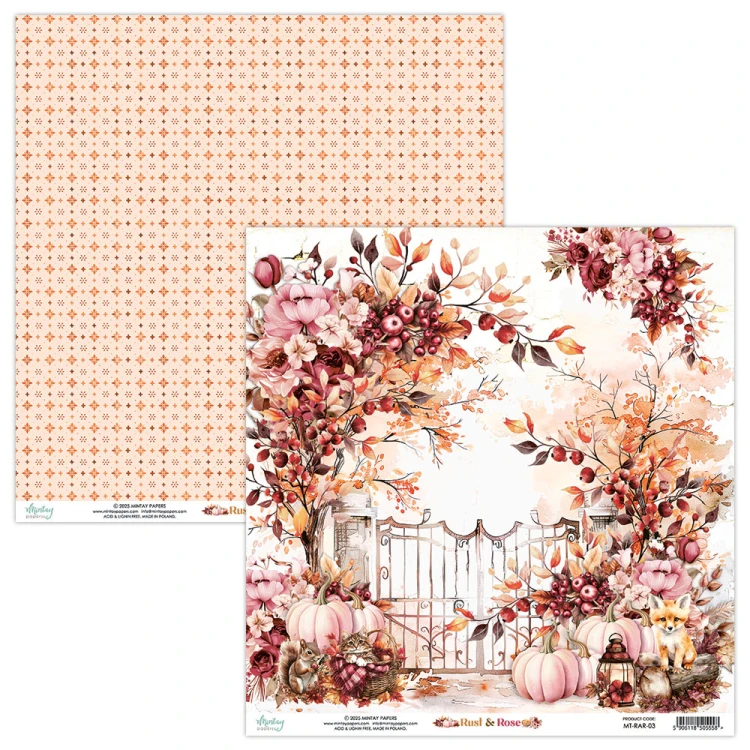 Papier 30,5 x 30,5 cm - Rust & Rose 03