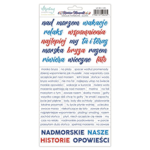 Naklejki Papierowe - Riviera Moments - Słowa PL