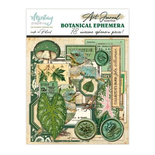 Art Journal - Papierowe Elementy - Botanical, 78 szt.