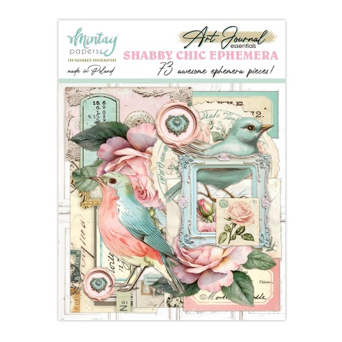 Art Journal - Papierowe Elementy - Shabby Chic, 73 szt.