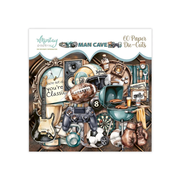 Papierowe Elementy - Man Cave , 60 szt.