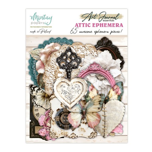 Art Journal - Papierowe Elementy - Attic, 65 pcs