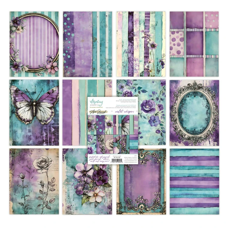 Zeszyt Papierów Art Journal - Violet Whispers