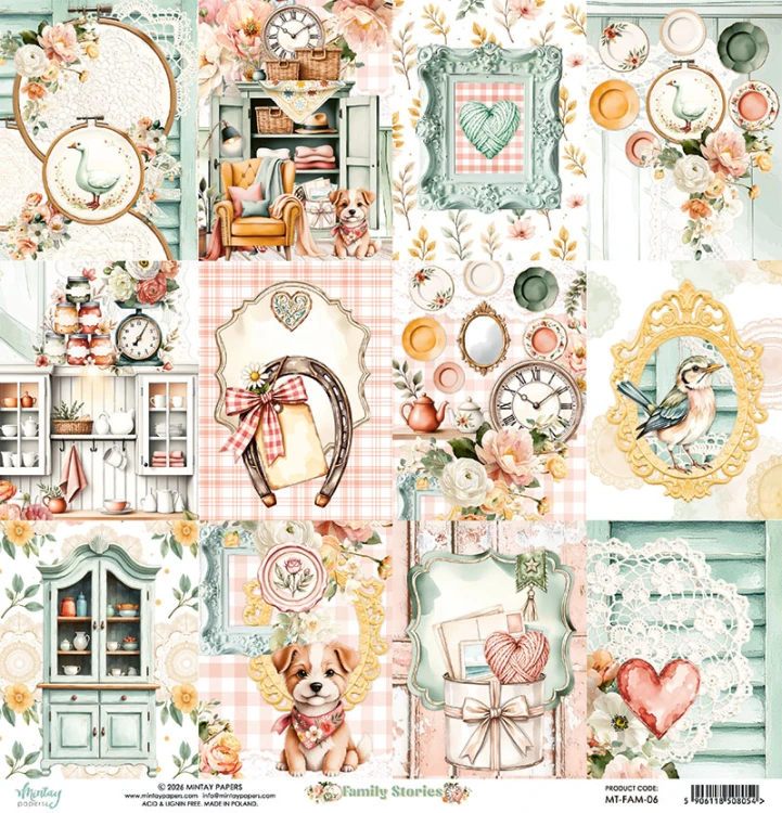 Papier 30,5 x 30,5 cm - Family Stories 06