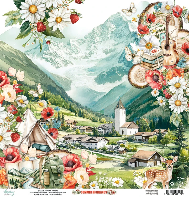 Papier 30,5 x 30,5 cm - Summer Highlands 03