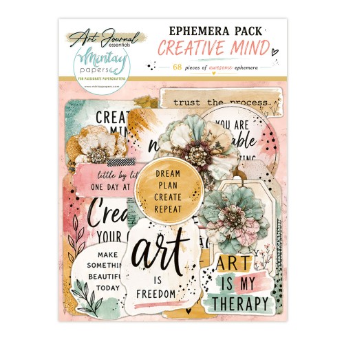 Art Journal - Papierowe Elementy - Creative Mind, 68 szt.