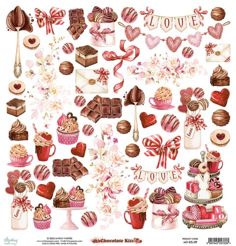 Arkusz Elementów 30,5 x 30,5 cm - Chocolate Kiss