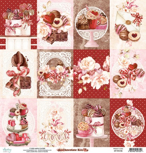 Papier 30,5 x 30,5 cm - Chocolate Kiss 06