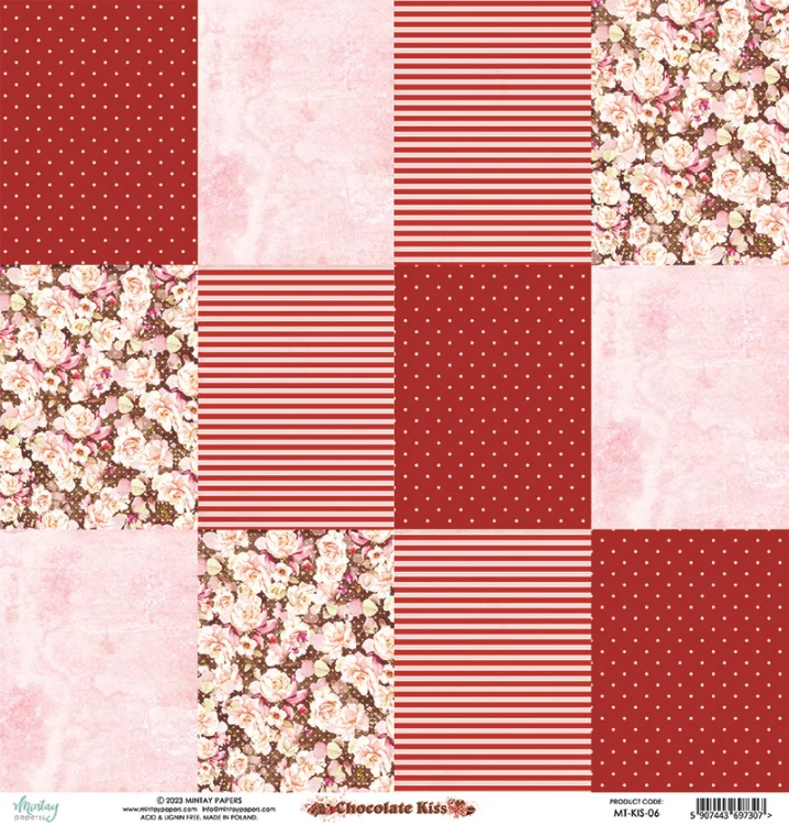Papier 30,5 x 30,5 cm - Chocolate Kiss 06