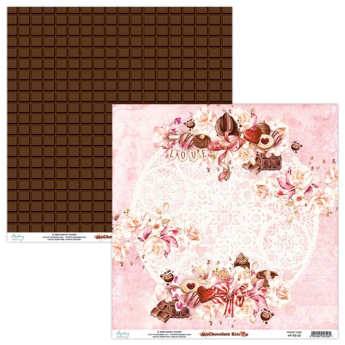 Papier 30,5 x 30,5 cm - Chocolate Kiss 02
