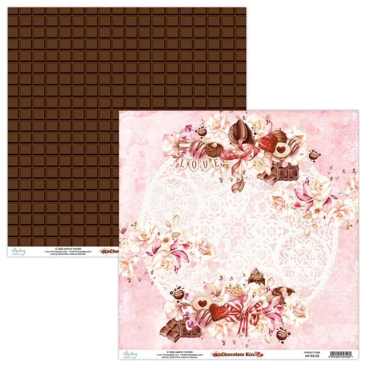 Papier 30,5 x 30,5 cm - Chocolate Kiss 02