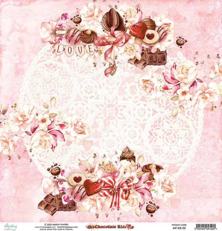 Papier 30,5 x 30,5 cm - Chocolate Kiss 02