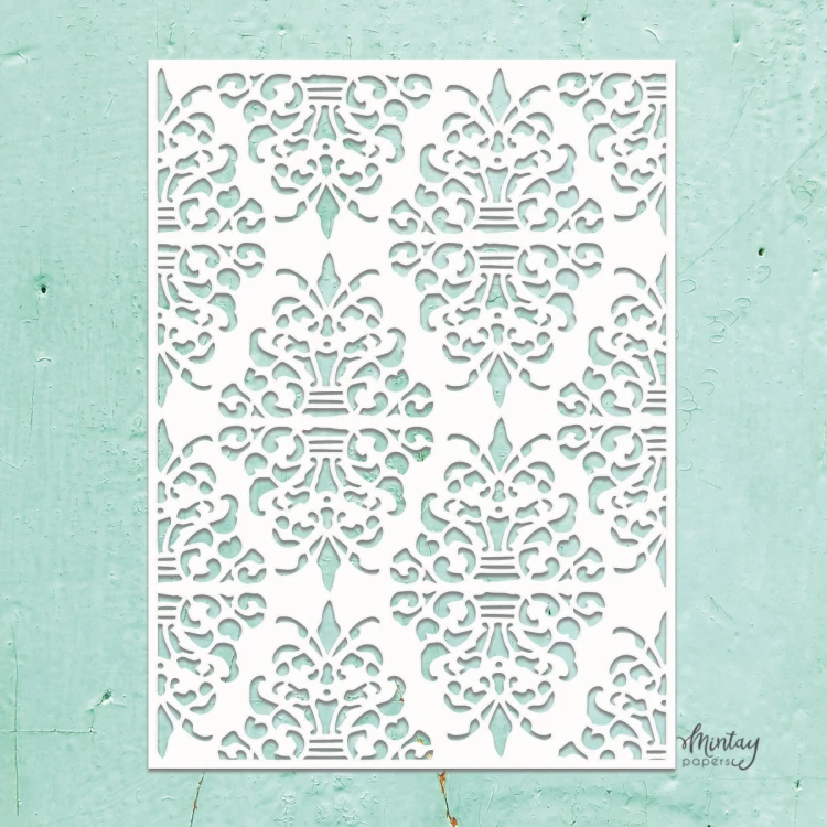Mintay Kreativa - Szablon - Damask