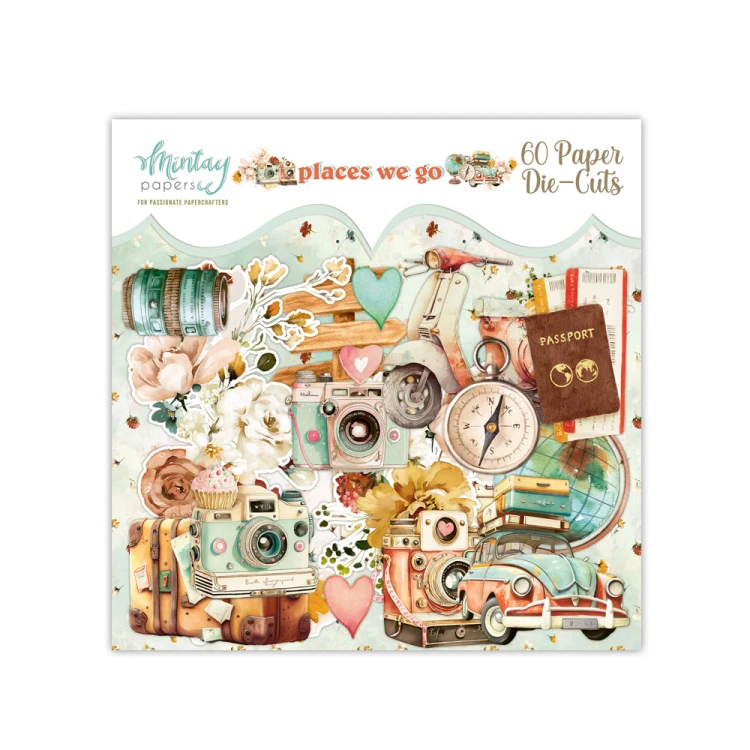 Papierowe Elementy - Places We Go, 60 szt.