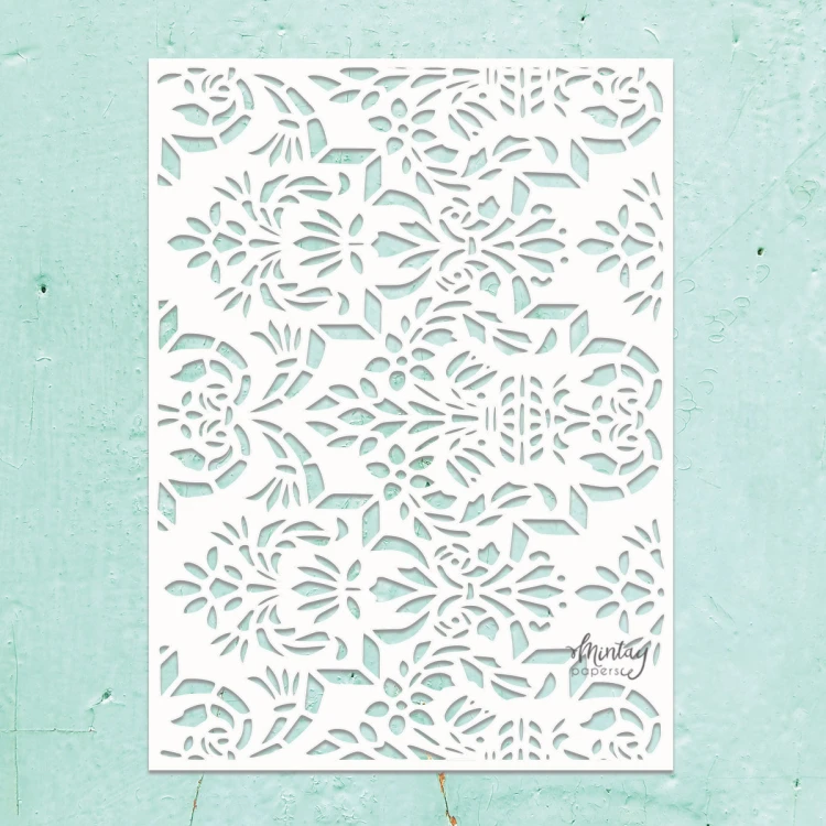 Mintay Kreativa - Szablon - Kwiecisty Border