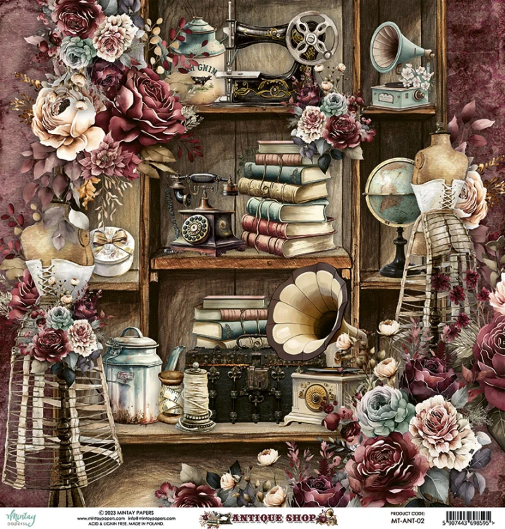 Papier 30,5 x 30,5 cm - Antique Shop 02
