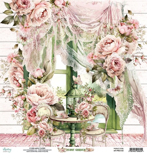 Papier 30,5 x 30,5 cm - Peony Garden 02