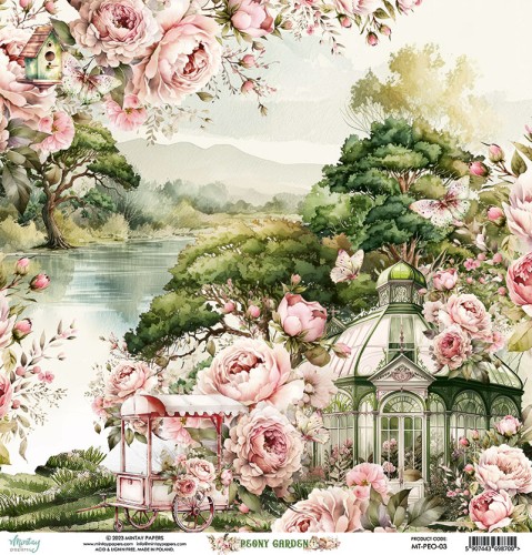 Papier 30,5 x 30,5 cm - Peony Garden 03