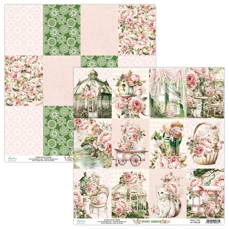 Papier 30,5 x 30,5 cm - Peony Garden 06