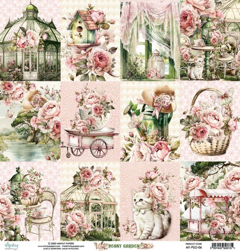 Papier 30,5 x 30,5 cm - Peony Garden 06