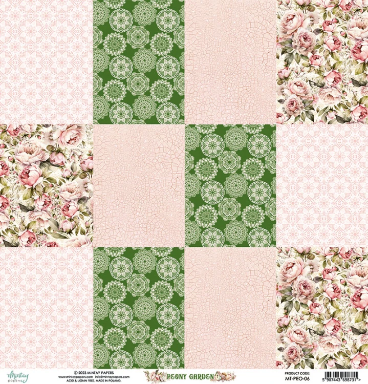 Papier 30,5 x 30,5 cm - Peony Garden 06