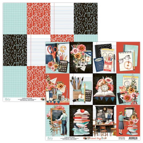 Papier 30,5 x 30,5 cm - School Days 06