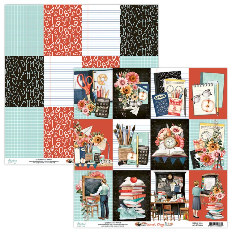 Papier 30,5 x 30,5 cm - School Days 06